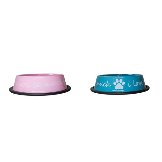 Powder Coated Stainless Steel Food Bowl Set