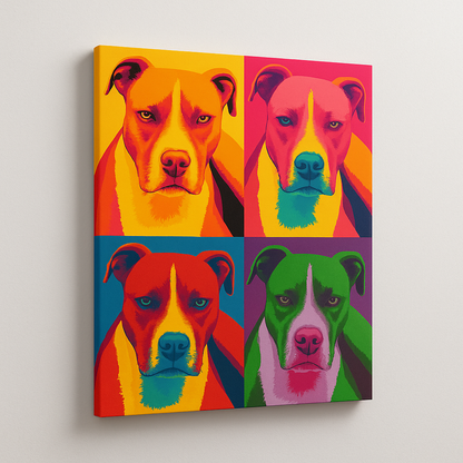 Warhol-Style Pop Art Pet Portrait Canvas – Custom Pet Gift