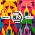 Warhol-Style Pop Art Pet Digital File