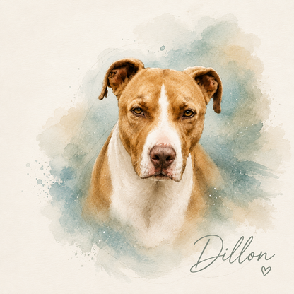 Signature Watercolor Pet Portrait