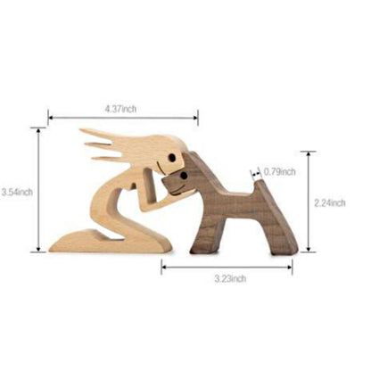 Memories in Wood Limited Holiday Edition Custom Wooden Pet Figurine- Christmas Memorial Gift for Dog Lovers