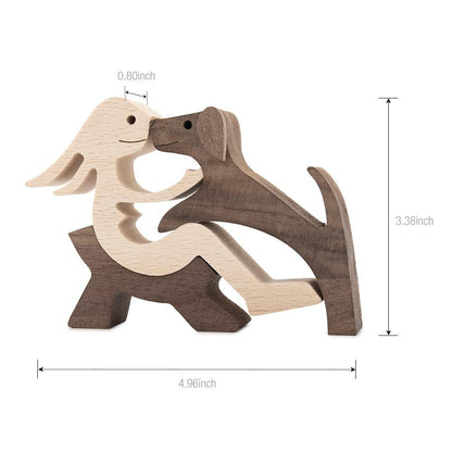 Memories in Wood Limited Holiday Edition Custom Wooden Pet Figurine- Christmas Memorial Gift for Dog Lovers