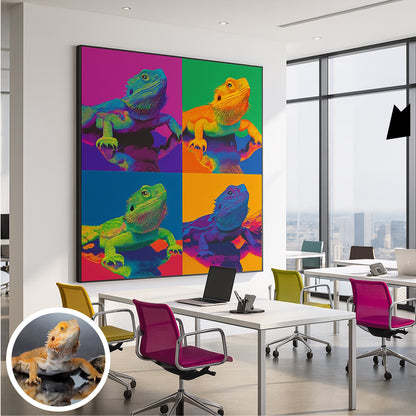 Warhol-Style Pop Art Pet Portrait Canvas – Custom Pet Gift