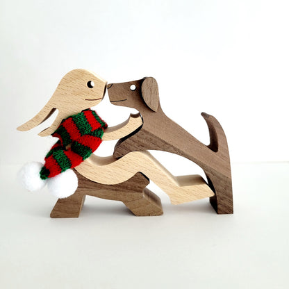 Memories in Wood Limited Holiday Edition Custom Wooden Pet Figurine- Christmas Memorial Gift for Dog Lovers