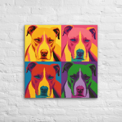 Warhol-Style Pop Art Pet Portrait Canvas – Custom Pet Gift