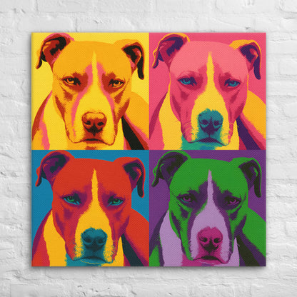 Warhol-Style Pop Art Pet Portrait Canvas – Custom Pet Gift