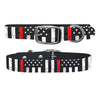 Red Stripe Flag Dog Collar Dog Collar C4 BELTS