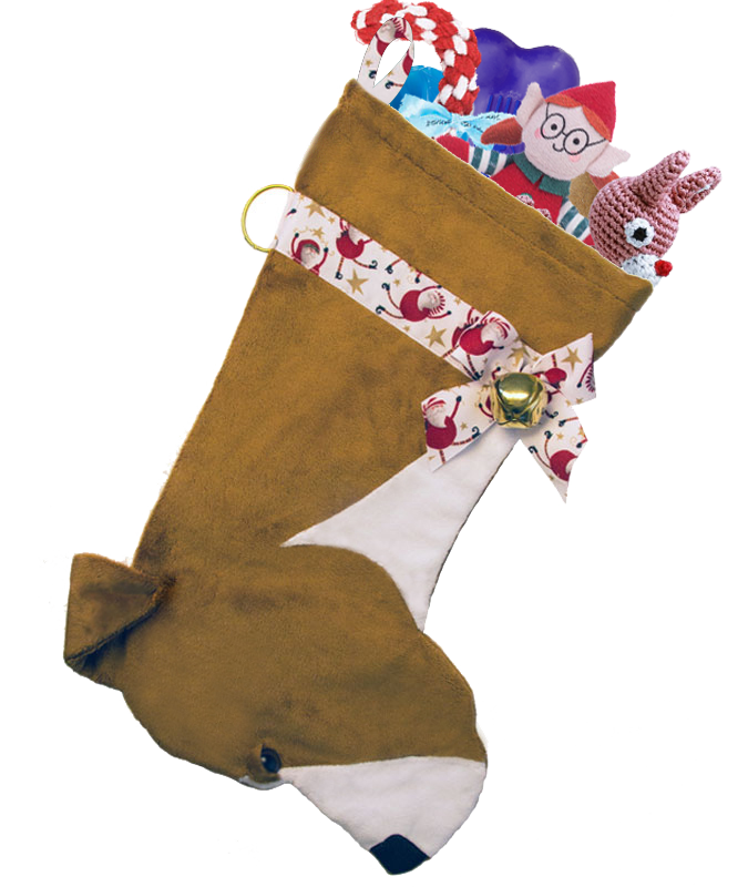 Santa Pooch Christmas Stocking