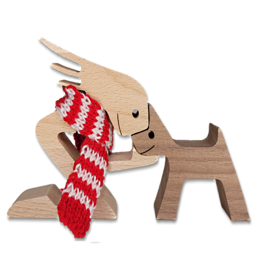Memories in Wood Limited Holiday Edition Custom Wooden Pet Figurine- Christmas Memorial Gift for Dog Lovers