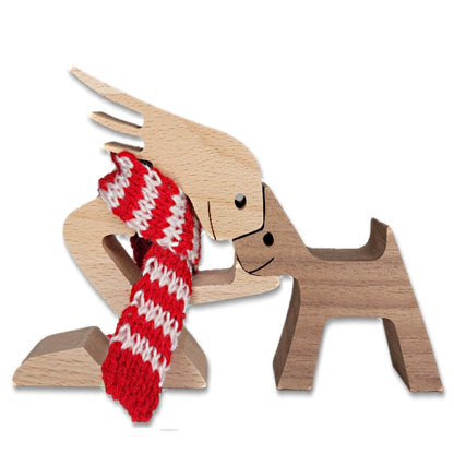 Memories in Wood Limited Holiday Edition Custom Wooden Pet Figurine- Christmas Memorial Gift for Dog Lovers
