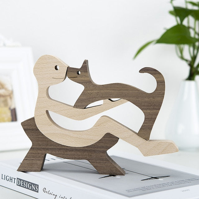 Memories in Wood Cat Sculptures